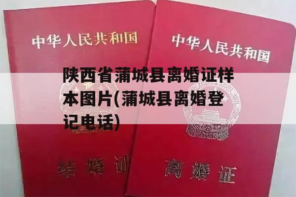 陕西省蒲城县离婚证样本图片(蒲城县离婚登记电话)