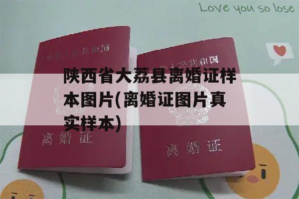 陕西省大荔县离婚证样本图片(离婚证图片真实样本)