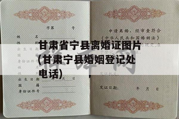 甘肃省宁县离婚证图片(甘肃宁县婚姻登记处电话)