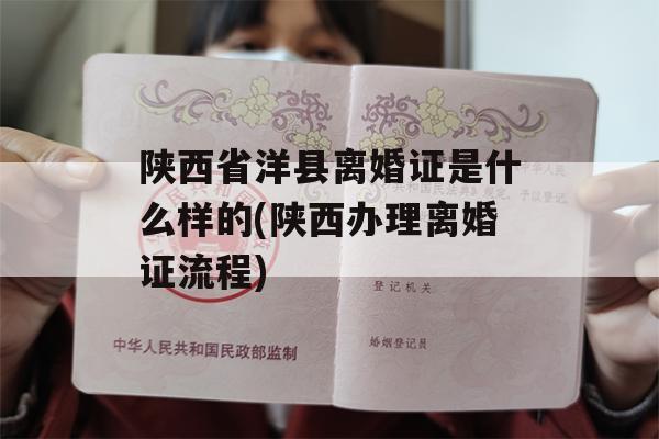 陕西省洋县离婚证是什么样的(陕西办理离婚证流程)