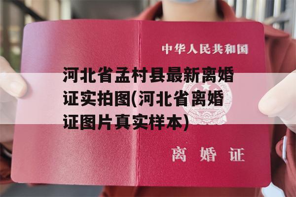 河北省孟村县最新离婚证实拍图(河北省离婚证图片真实样本)