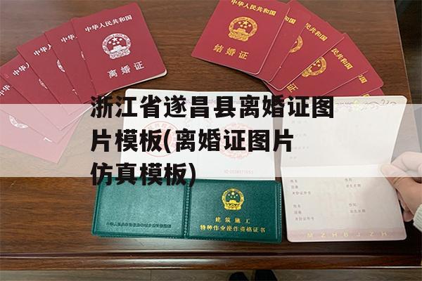 浙江省遂昌县离婚证图片模板(离婚证图片 仿真模板)