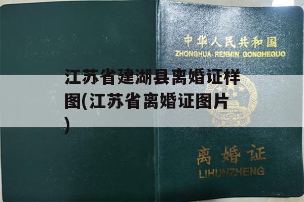 江苏省建湖县离婚证样图(江苏省离婚证图片)