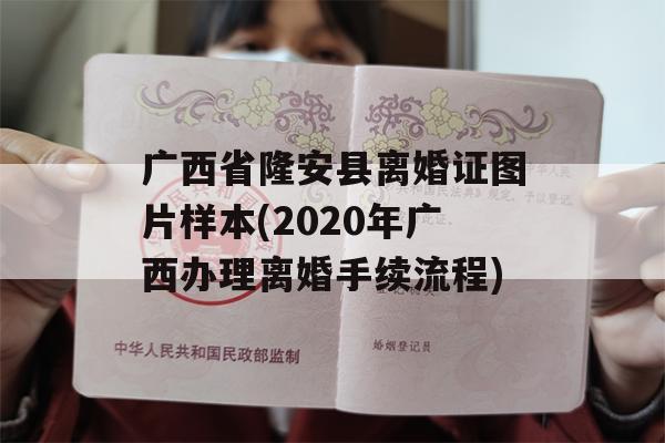 广西省隆安县离婚证图片样本(2020年广西办理离婚手续流程)