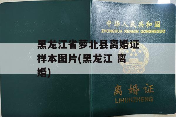 黑龙江省萝北县离婚证样本图片(黑龙江 离婚)