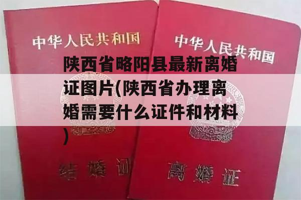 陕西省略阳县最新离婚证图片(陕西省办理离婚需要什么证件和材料)