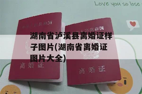 湖南省泸溪县离婚证样子图片(湖南省离婚证图片大全)