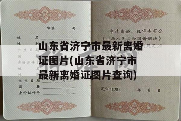 山东省济宁市最新离婚证图片(山东省济宁市最新离婚证图片查询)
