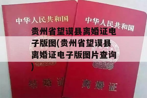 贵州省望谟县离婚证电子版图(贵州省望谟县离婚证电子版图片查询)