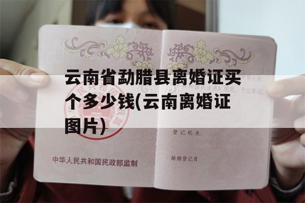 云南省勐腊县离婚证买个多少钱(云南离婚证图片)