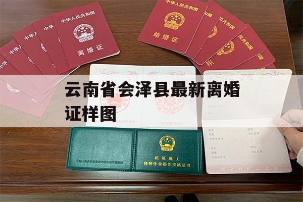 云南省会泽县最新离婚证样图