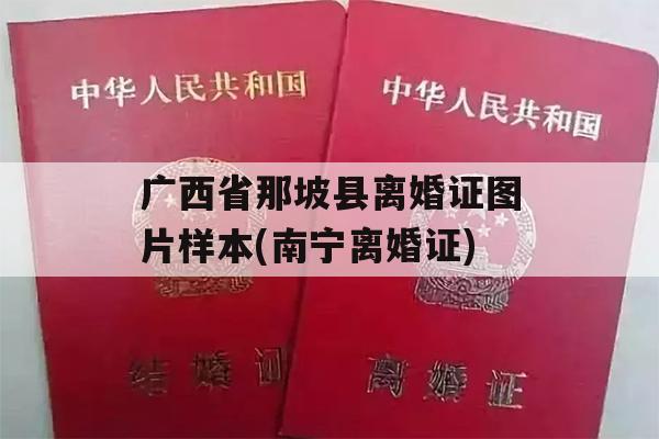 广西省那坡县离婚证图片样本(南宁离婚证)