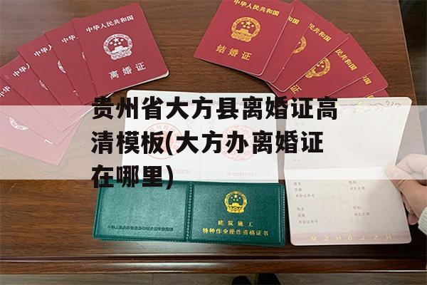 贵州省大方县离婚证高清模板(大方办离婚证在哪里)