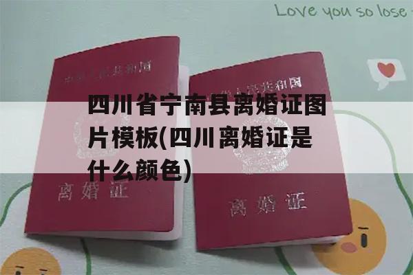 四川省宁南县离婚证图片模板(四川离婚证是什么颜色)