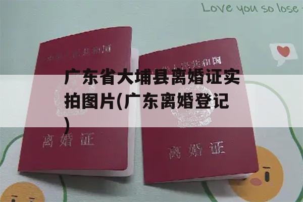 广东省大埔县离婚证实拍图片(广东离婚登记)