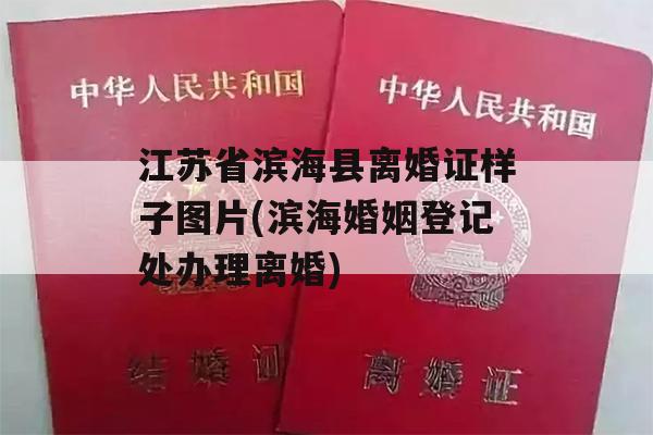 江苏省滨海县离婚证样子图片(滨海婚姻登记处办理离婚)