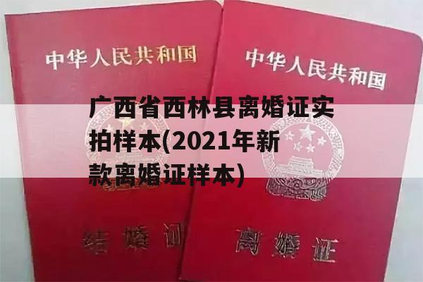 广西省西林县离婚证实拍样本(2021年新款离婚证样本)