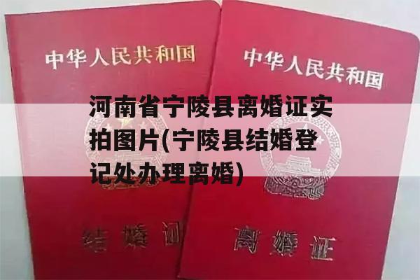 河南省宁陵县离婚证实拍图片(宁陵县结婚登记处办理离婚)