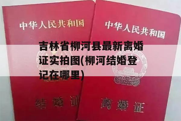 吉林省柳河县最新离婚证实拍图(柳河结婚登记在哪里)
