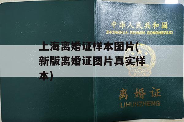 上海离婚证样本图片(新版离婚证图片真实样本)