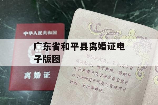 广东省和平县离婚证电子版图