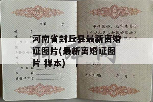 河南省封丘县最新离婚证图片(最新离婚证图片 样本)