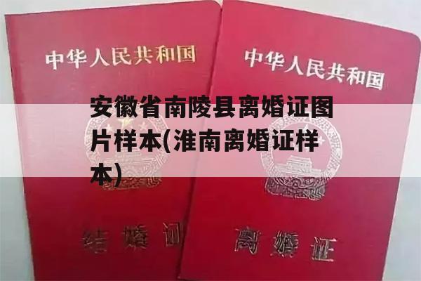 安徽省南陵县离婚证图片样本(淮南离婚证样本)