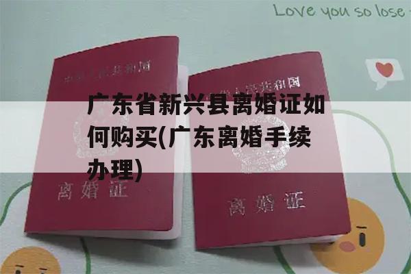 广东省新兴县离婚证如何购买(广东离婚手续办理)