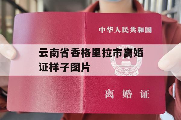 云南省香格里拉市离婚证样子图片