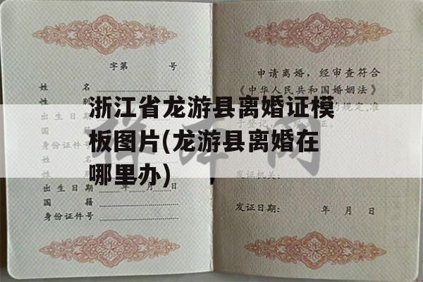 浙江省龙游县离婚证模板图片(龙游县离婚在哪里办)