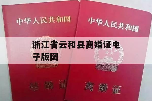 浙江省云和县离婚证电子版图