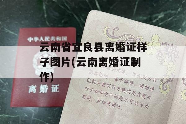 云南省宜良县离婚证样子图片(云南离婚证制作)