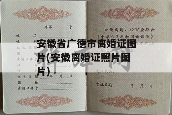 安徽省广德市离婚证图片(安徽离婚证照片图片)