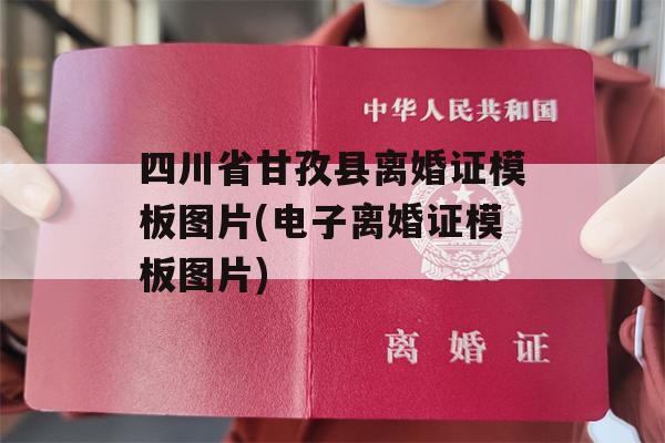 四川省甘孜县离婚证模板图片(电子离婚证模板图片)