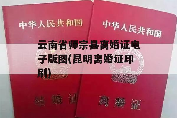 云南省师宗县离婚证电子版图(昆明离婚证印刷)