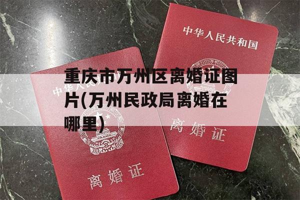 重庆市万州区离婚证图片(万州民政局离婚在哪里)