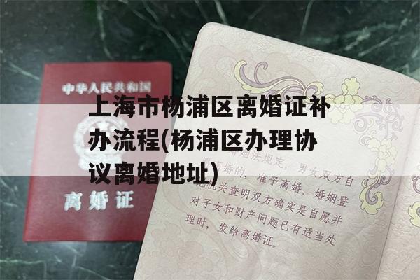 上海市杨浦区离婚证补办流程(杨浦区办理协议离婚地址)