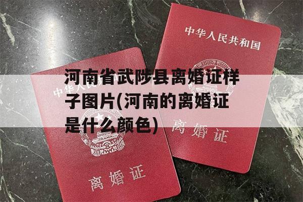 河南省武陟县离婚证样子图片(河南的离婚证是什么颜色)