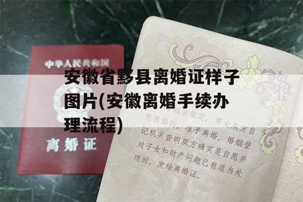 安徽省黟县离婚证样子图片(安徽离婚手续办理流程)