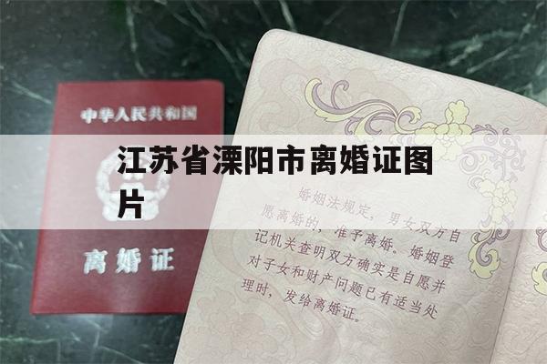 江苏省溧阳市离婚证图片