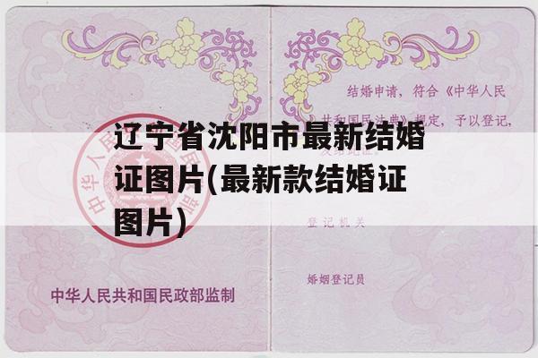 辽宁省沈阳市最新结婚证图片(最新款结婚证图片)