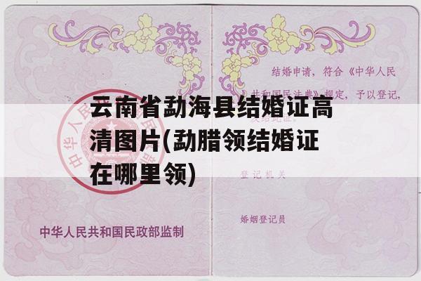 云南省勐海县结婚证高清图片(勐腊领结婚证在哪里领)