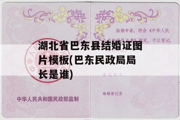湖北省巴东县结婚证图片模板(巴东民政局局长是谁)