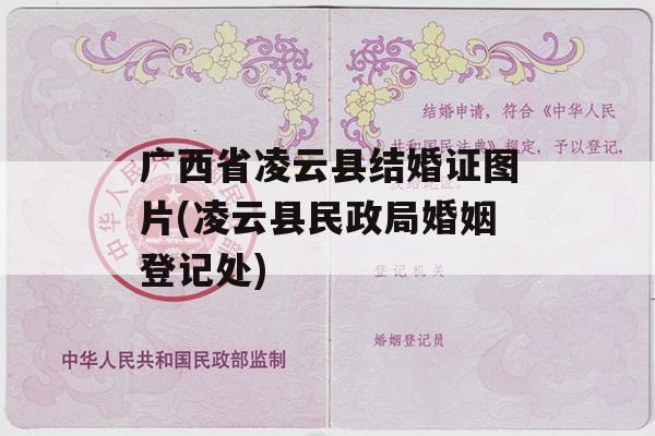 广西省凌云县结婚证图片(凌云县民政局婚姻登记处)