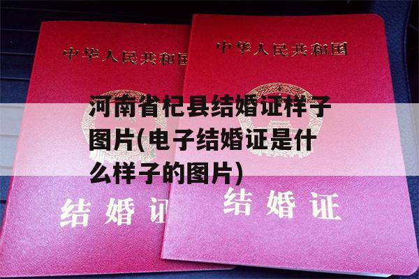 河南省杞县结婚证样子图片(电子结婚证是什么样子的图片)