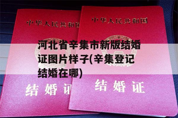 河北省辛集市新版结婚证图片样子(辛集登记结婚在哪)
