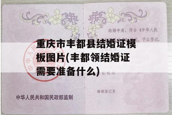 重庆市丰都县结婚证模板图片(丰都领结婚证需要准备什么)