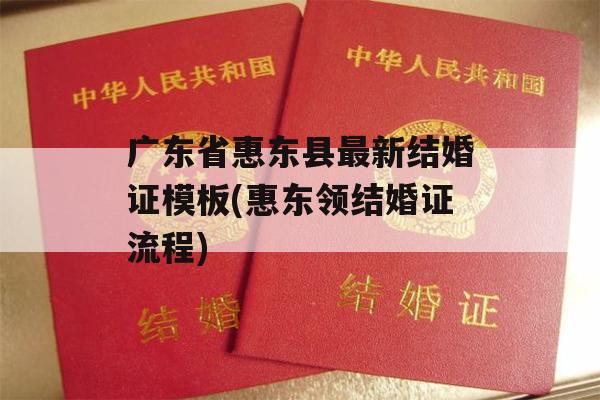 广东省惠东县最新结婚证模板(惠东领结婚证流程)