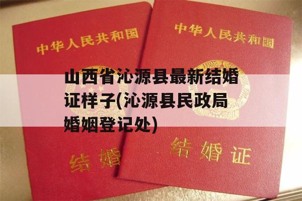 山西省沁源县最新结婚证样子(沁源县民政局婚姻登记处)