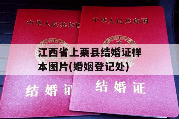 江西省上栗县结婚证样本图片(婚姻登记处)